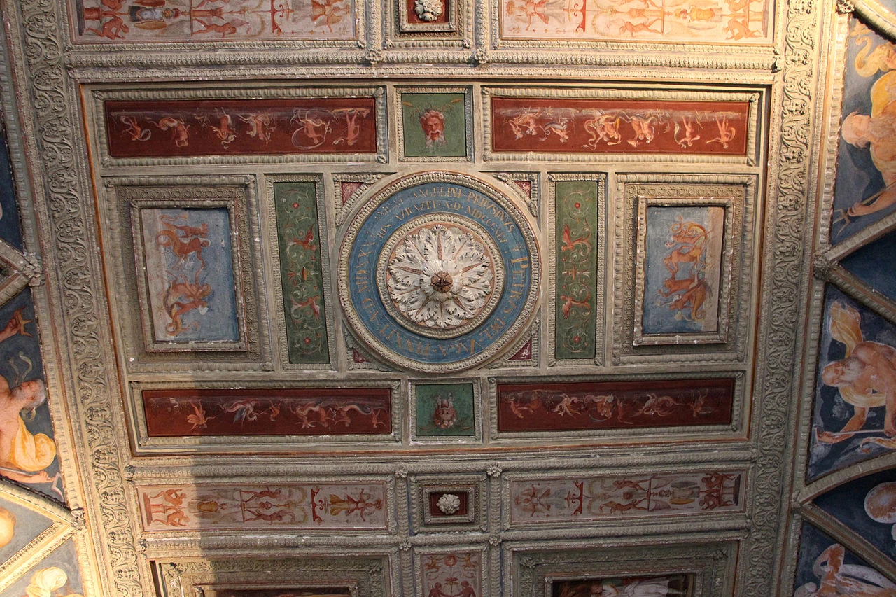 Perin del Vaga - Villa del Principe, Genova, Storie dei re di roma e trionfi militari, riquadri centrali